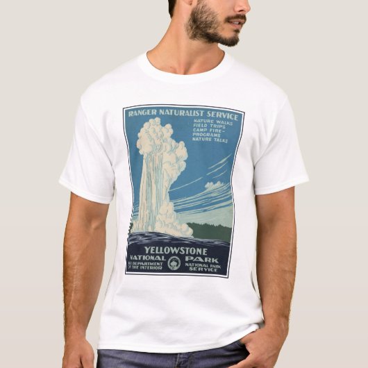 Reisposter voor Yellowstone National Park T-shirt (Voorkant)
