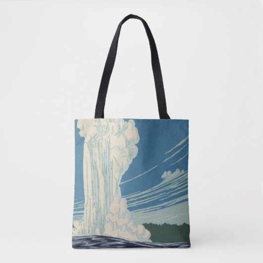 Reisposter voor Yellowstone National Park Tote Bag (Voorkant)
