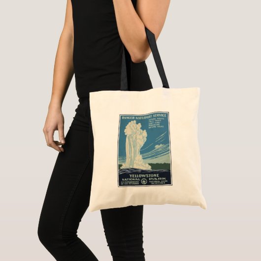 Reisposter voor Yellowstone National Park Tote Bag (Voorkant (product))