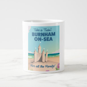 Reisposter voor zandkasteel BURNHAM-ON-ZEE Grote Koffiekop