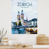 Reisposter voor Zürich Poster (Keuken)