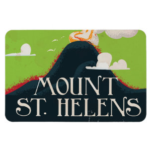 Reisposter vulkaan Mount St. Helens Magneet