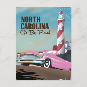 Reisposter vuurtoren North Carolina Briefkaart