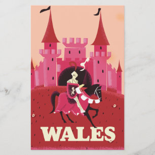 Reisposter Wales. Briefpapier