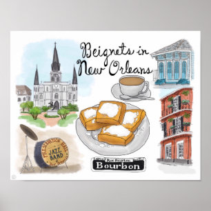 Reisposter: Wegnetten in New Orleans Poster