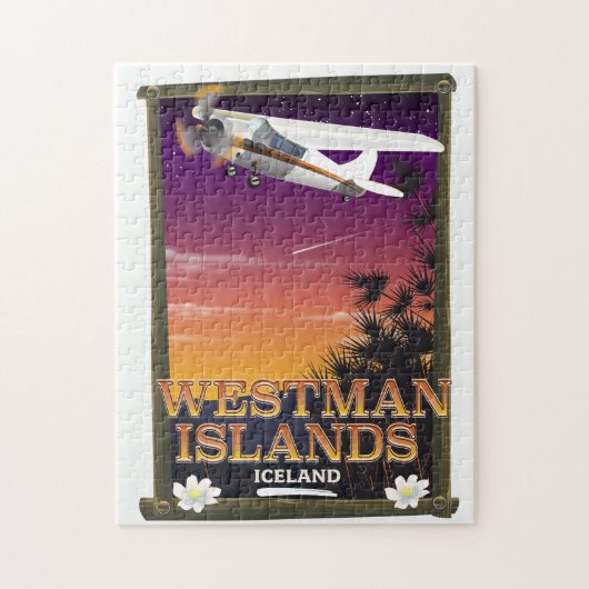 Reisposter Westman Islands IJsland Legpuzzel (Verticaal)