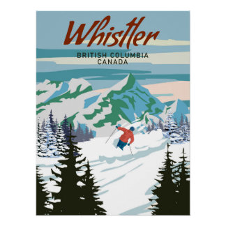 Reisposter Whistler Ski resort Perfect Poster