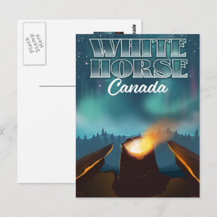 reisposter White Horse Canada Briefkaart