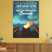 reisposter White Horse Canada Canvas Afdruk (Insitu (Woonkamer))