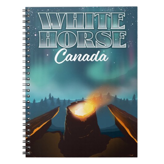 reisposter White Horse Canada Notitieboek (Voorkant)