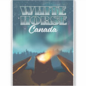 reisposter White Horse Canada Sticker (Voorkant)