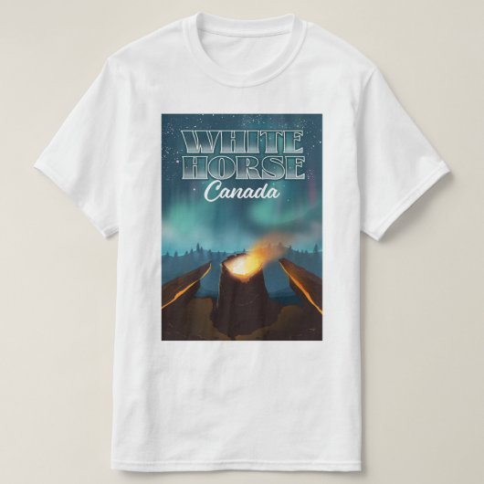 reisposter White Horse Canada T-shirt (Design voorkant)