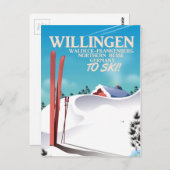 Reisposter Willingen Ski. Briefkaart (Voorkant / Achterkant)