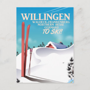 Reisposter Willingen Ski. Briefkaart