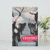 Reisposter Yeouido Zuid-Korea Briefpapier (Staand voorkant)