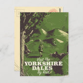  reisposter Yorkshire Dales Briefkaart (Voorkant / Achterkant)