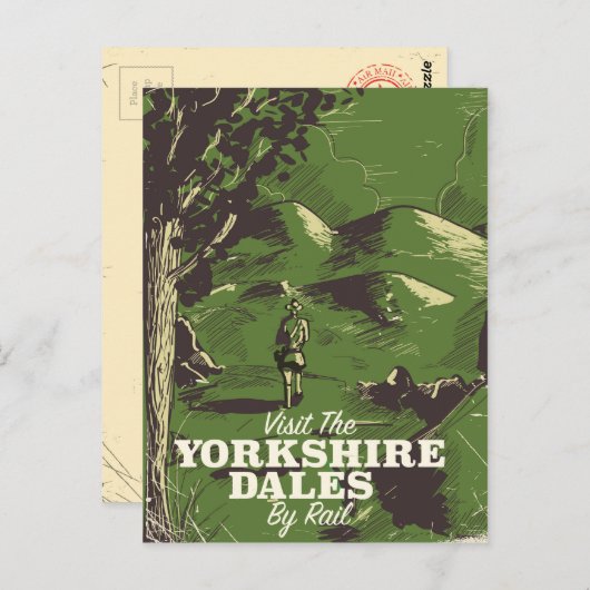  reisposter Yorkshire Dales Briefkaart (Voorkant / Achterkant)