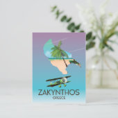 Reisposter Zakynthos Griekenland Briefkaart (Staand voorkant)