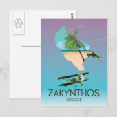 Reisposter Zakynthos Griekenland Briefkaart (Voorkant / Achterkant)