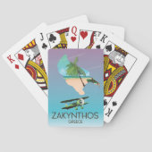 Reisposter Zakynthos Griekenland Pokerkaarten (Achterkant)