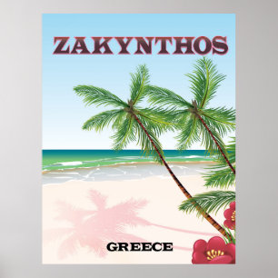 Reisposter Zakynthos Griekenland Poster