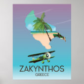 Reisposter Zakynthos Griekenland Poster (Voorkant)