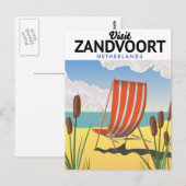 Reisposter Zandvoort Nederland Briefkaart (Voorkant / Achterkant)