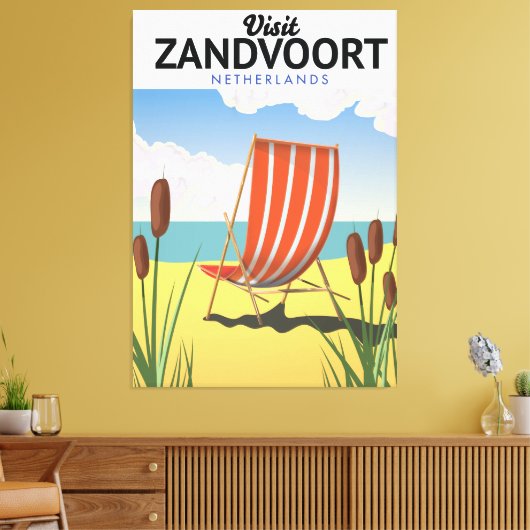 Reisposter Zandvoort Nederland Canvas Afdruk (Insitu (Woonkamer))
