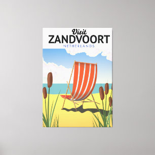 Reisposter Zandvoort Nederland Canvas Afdruk