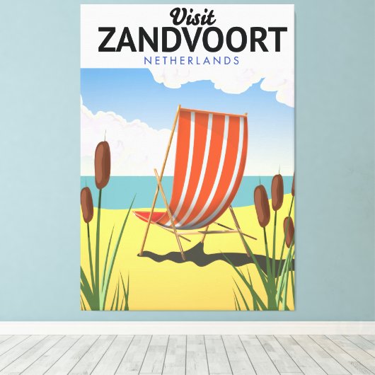 Reisposter Zandvoort Nederland Canvas Afdruk (Insitu (Houten vloer))