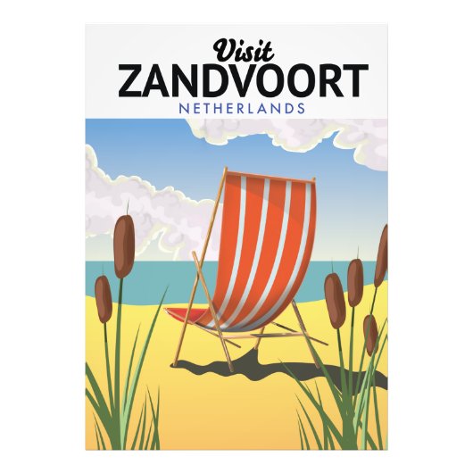 Reisposter Zandvoort Nederland Foto Afdruk (Voorkant)
