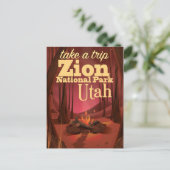 Reisposter Zion National Park Briefkaart (Staand voorkant)