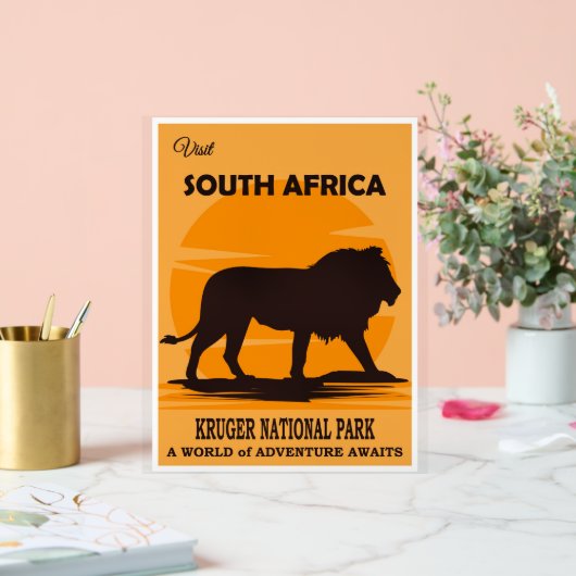 Reisposter Zuid-Afrika Acryl Bord (Huwelijk)