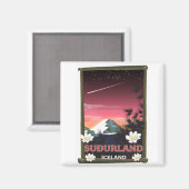 Reisposter Zuidland IJsland Magneet (Voorkant / Achterkant)