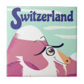  reisposter Zwitserland Tegeltje (Voorkant)