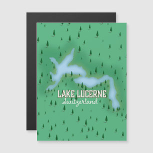 Reisposterkaart bij het meer van Lucerne Zwitserla