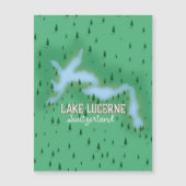 Reisposterkaart bij het meer van Lucerne Zwitserla (Voorkant)