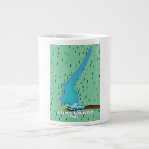 Reisposterkaart Lago di Garda Italië Grote Koffiekop