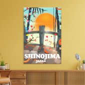 Reisposterkaart van Shinojima Canvas Afdruk (Insitu (Woonkamer))