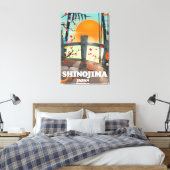 Reisposterkaart van Shinojima Canvas Afdruk (Insitu (Slaapkamer))