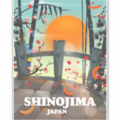 Reisposterkaart van Shinojima Sticker (Voorkant)