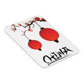 Reisposterprint China-lantaarns. Magneet (Rechterzijde)