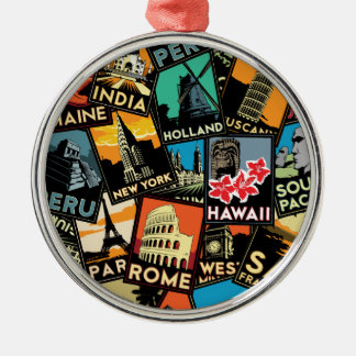Reisposters retro  Europe azione usa Metalen Ornament