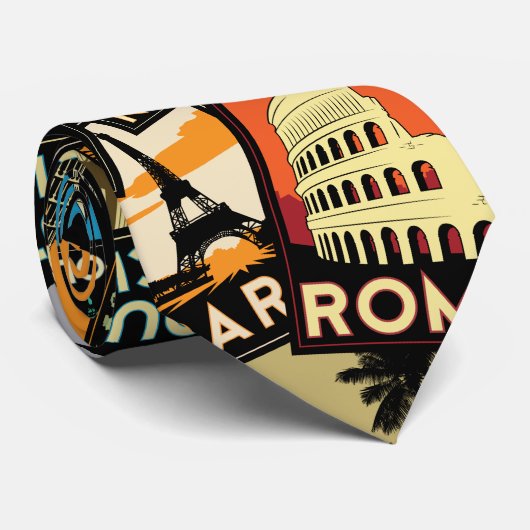 Reisposters retro  Europe azione usa Stropdas (Opgerold)