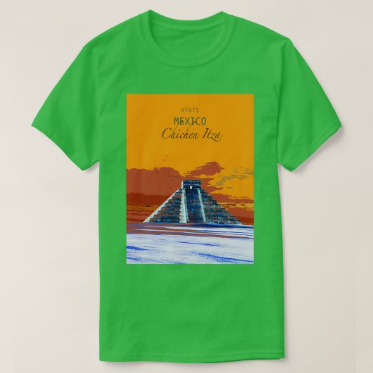 ReispostersBezoek MexicoChichen Itza T-shirt (Design voorkant)