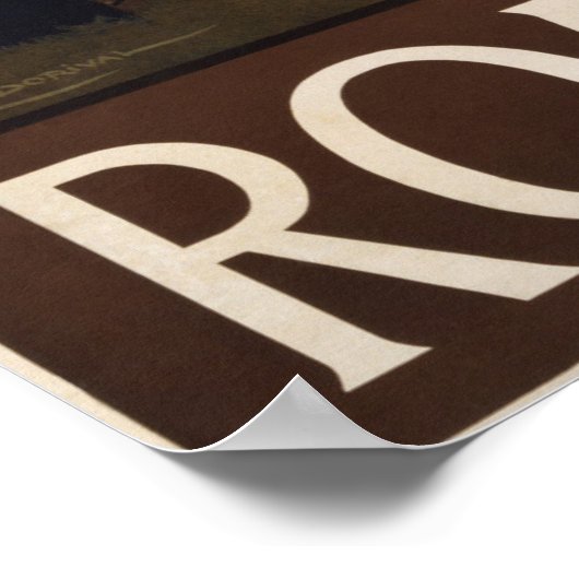 Reispostertrein Parijs Rome Italië Poster (Hoek)