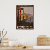 Reispostertrein Parijs Rome Italië Poster (Keuken)
