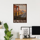 Reispostertrein Parijs Rome Italië Poster (Thuiskantoor)
