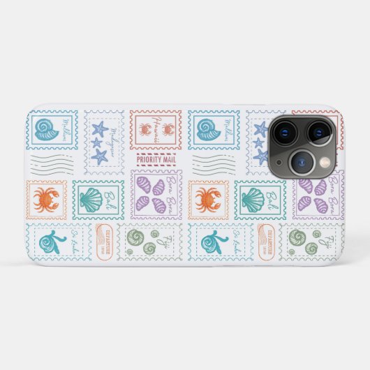 Reispostzegels Case-Mate iPhone Case (Achterkant (horizontaal))