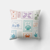 Reispostzegels Kussen (Achterkant)